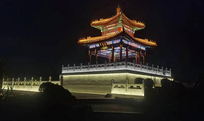 河北省园林博览会园区景观照明夜景实景（实拍）